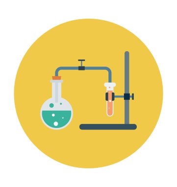 Bilim araştırma renkli vektör simgesi