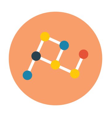 Samanyolu renkli vektör simgesi