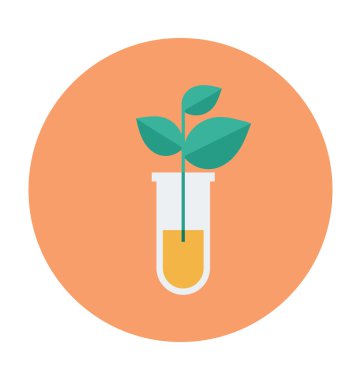 Botanik deney renkli vektör simgesi