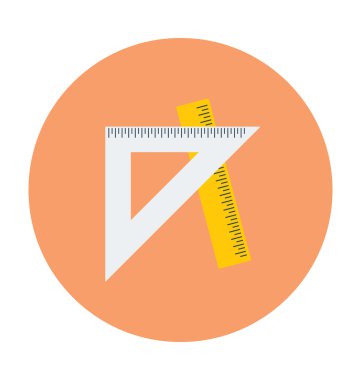Geometrik araçlar renkli vektör simgesi