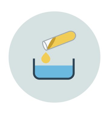 Laboratuvar Test renkli vektör simgesi