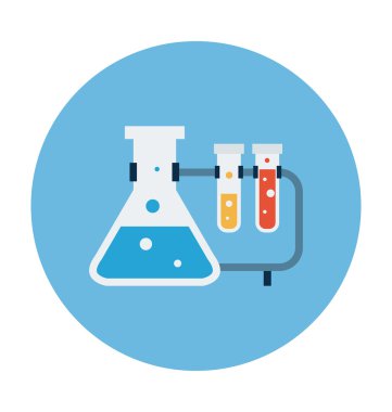 Laboratuvar araştırma renkli vektör simgesi