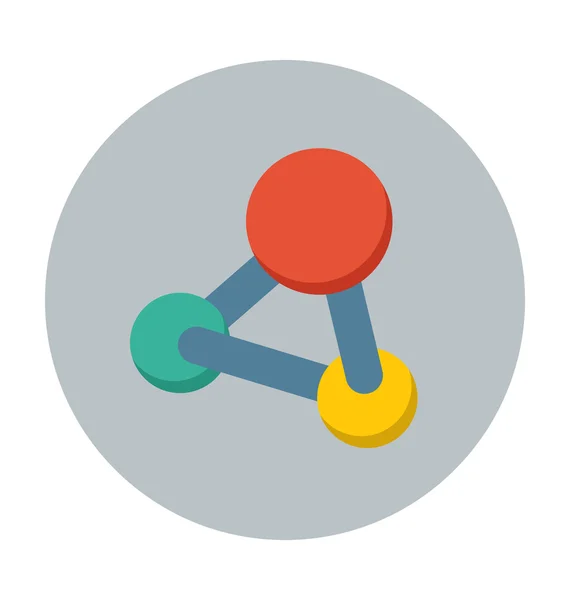 Molecular Structure Colored Vector Icon — Stock Vector