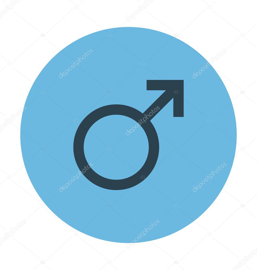 Male Gender Colored Vector Icon