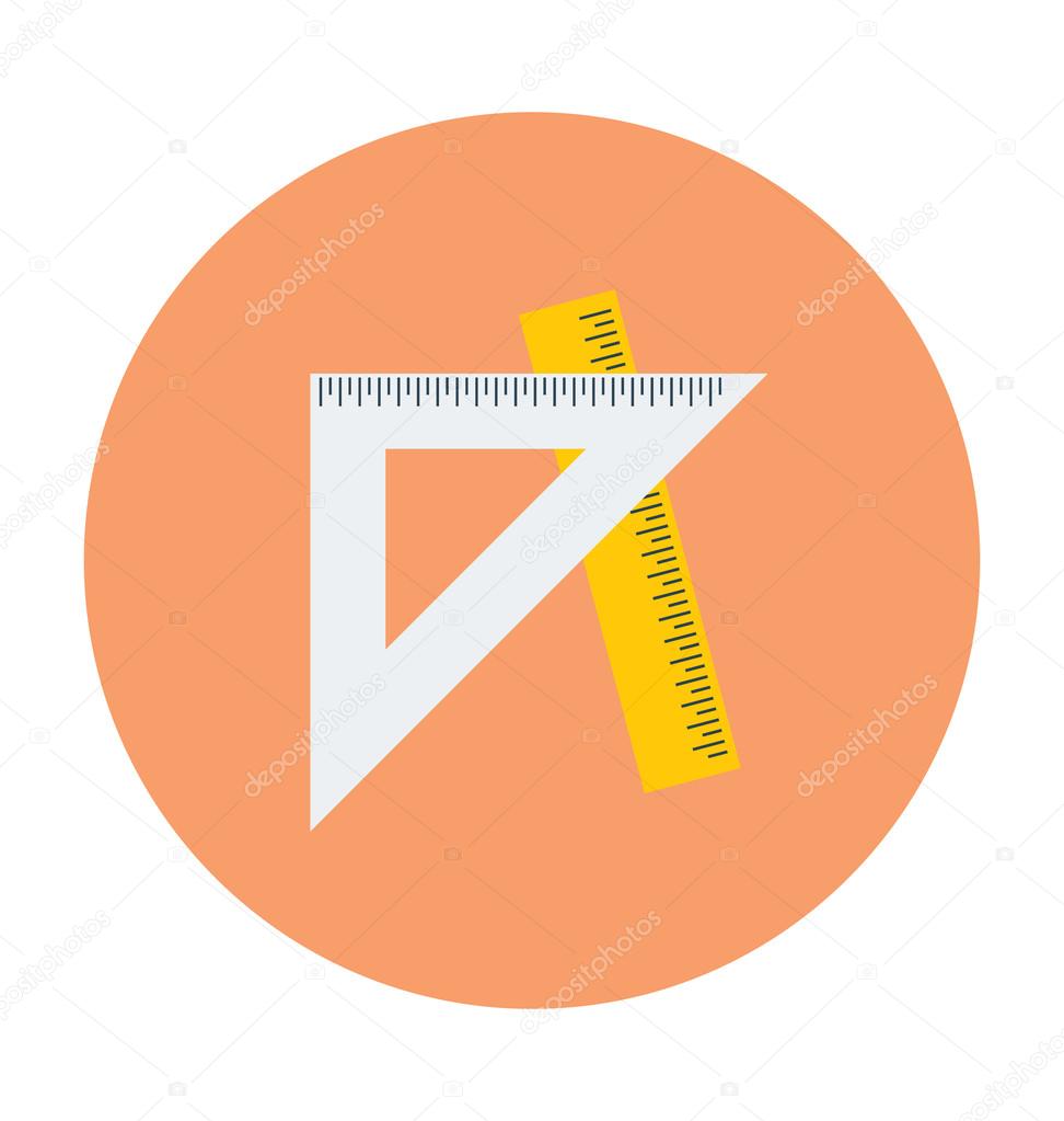 Geometrical Tools Colored Vector Icon
