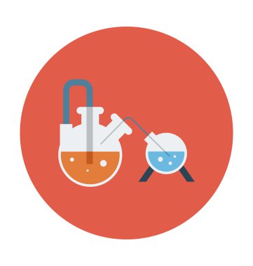 Laboratuvar Deney renkli vektör simgesi