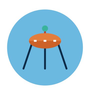 Yabancı gemi renkli vektör simgesi