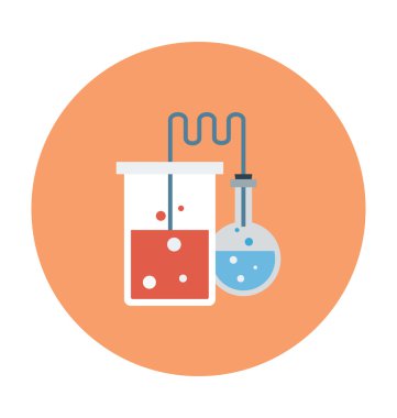 Laboratuvar Deney renkli vektör simgesi