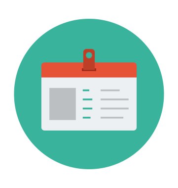 Kimlik kartı vektör çizim renkli