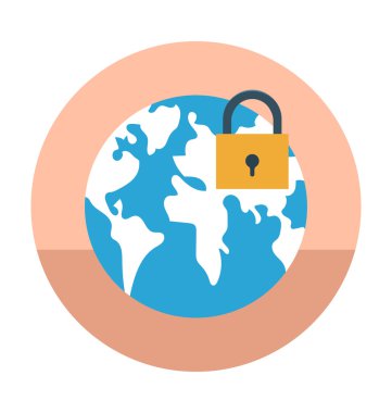 Dünya güvenlik vektör çizim renkli