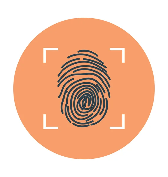 Fingerprint Colored Vector Illustration — Stock Vector