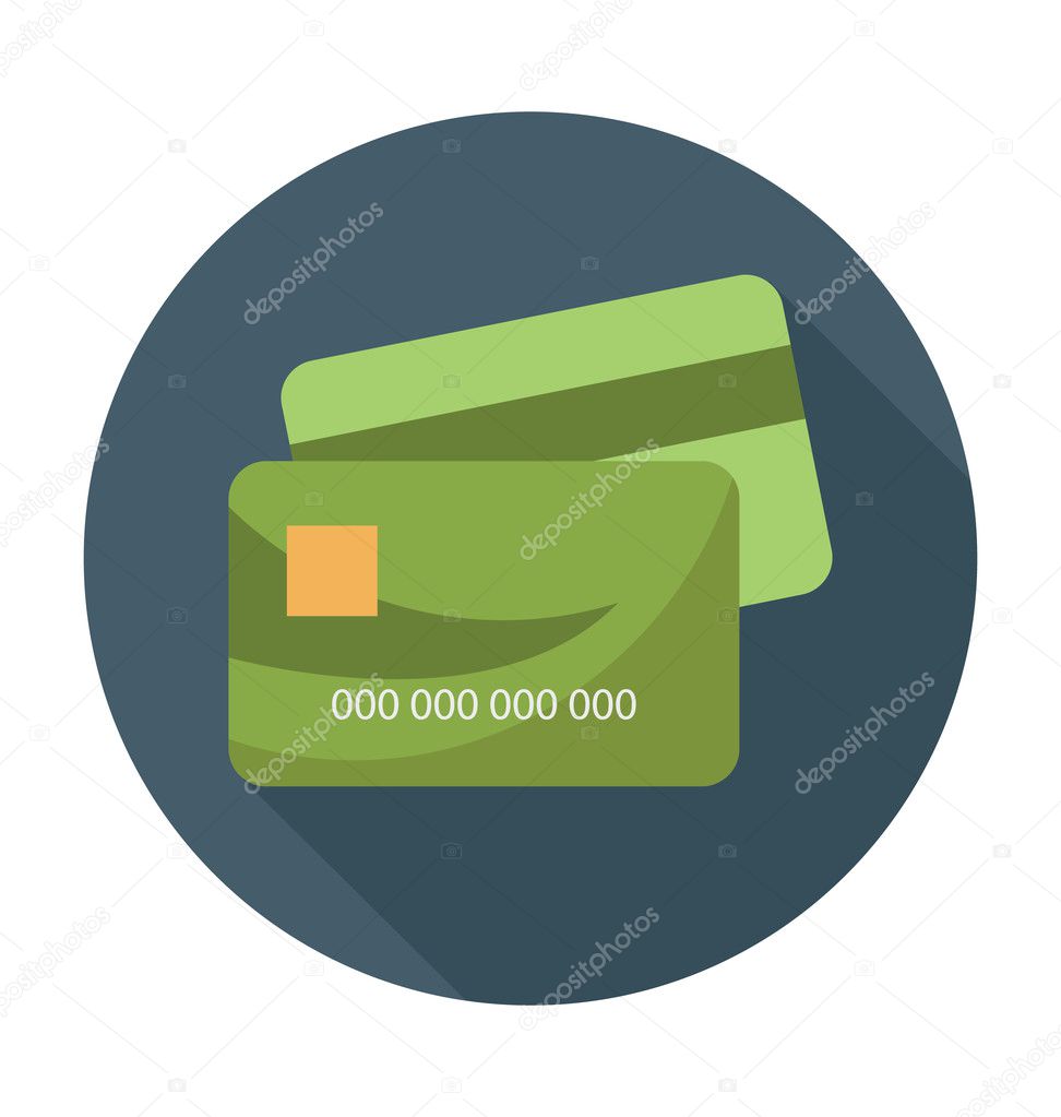 Credit Card Colored Vector Illustration