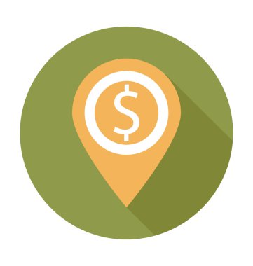 Banka konum vektör çizim renkli