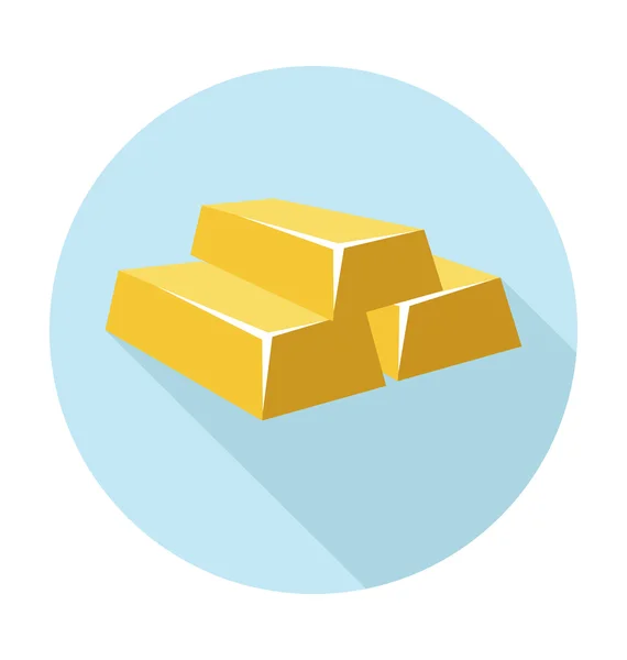 Goldbarren farbige Vektor-Illustration — Stockvektor