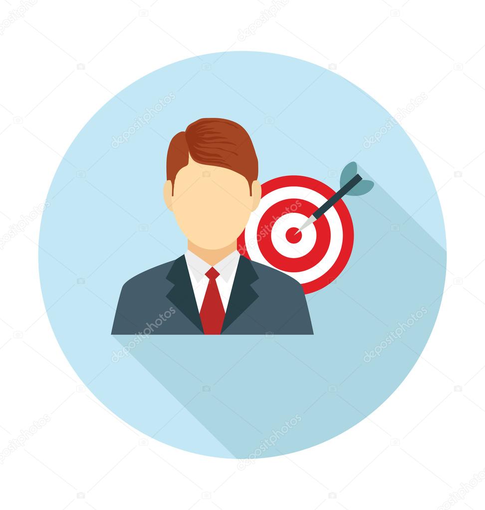 Business Target Colored Vector Illustration