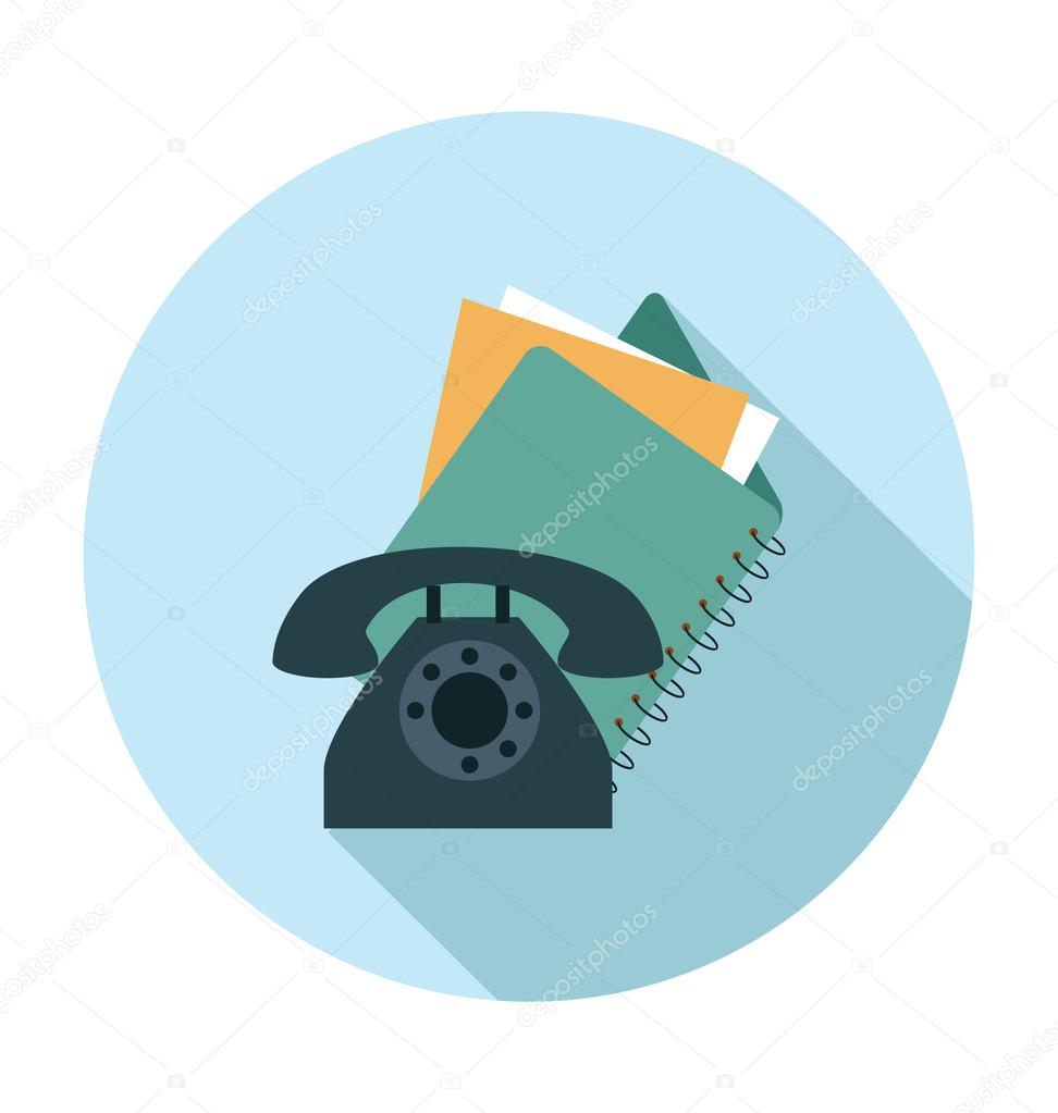 Telephone Colored Vector Illustration