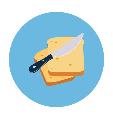 Tost renkli vektör simgesi