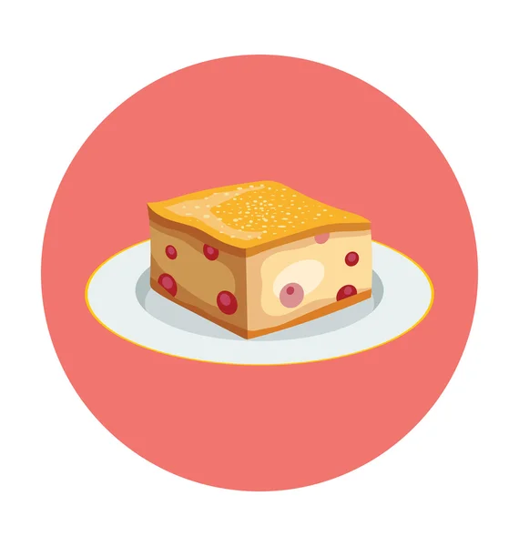 Ícone vetorial colorido da sobremesa — Vetor de Stock