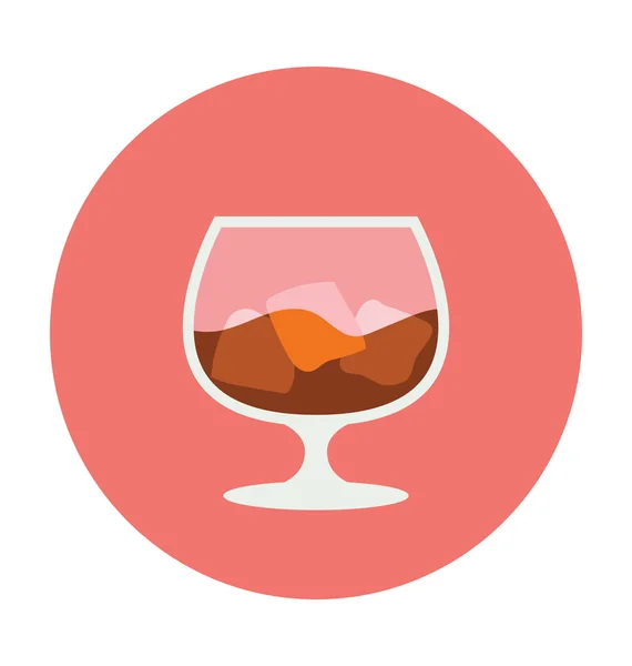 Vaso de vino coloreado Vector icono — Archivo Imágenes Vectoriales