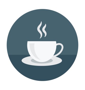 Sıcak çay renkli vektör simgesi