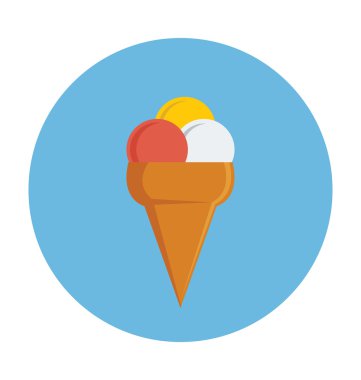 Buz koni renkli vektör simgesi