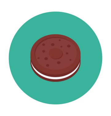 Bisküvi renkli vektör simgesi