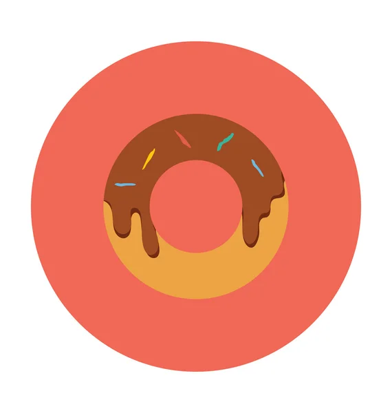 Ícone vetorial colorido donut — Vetor de Stock