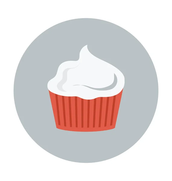 Cupcake colorido vetor ícone —  Vetores de Stock