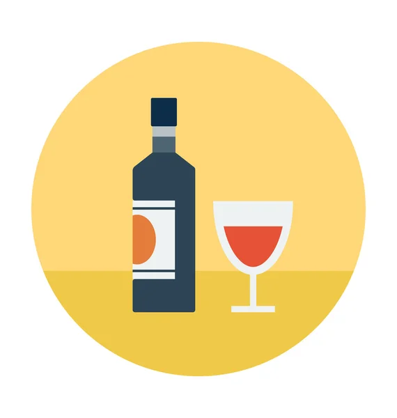 Drinken fles gekleurde Vector Icon — Stockvector