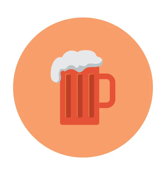 Beer Colored Vector Icon — Stock Vector