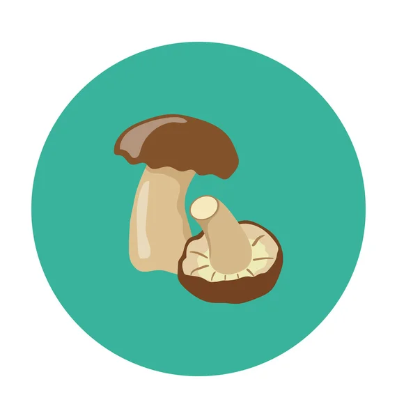 Mushroom Colored Vector Icon — Stock Vector