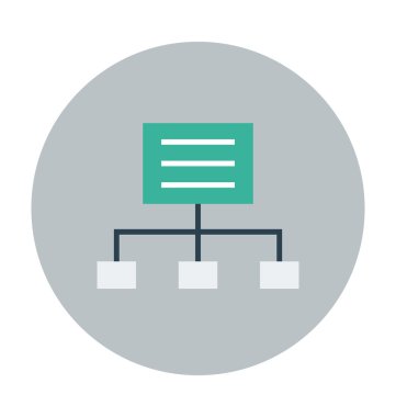 Hiyerarşi vektör çizim renkli