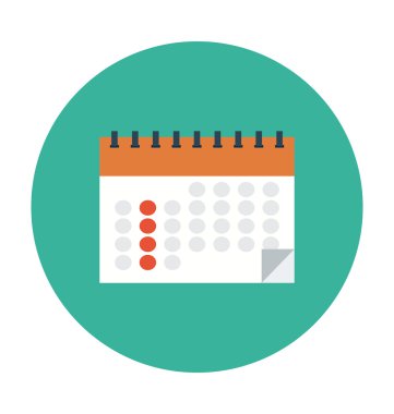 Renkli vektör çizim takvimi