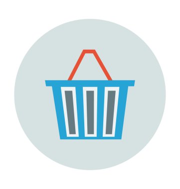 Alışveriş sepeti renkli vektör çizim