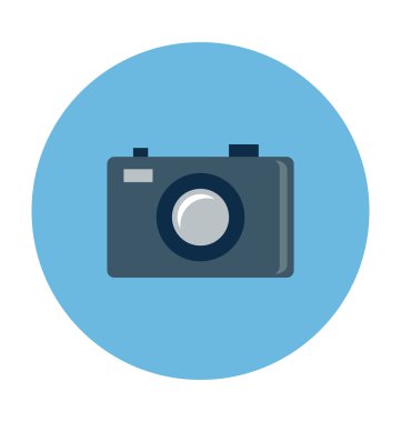 Dijital fotoğraf makinesi vektör çizim renkli