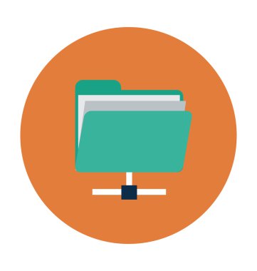 Klasör Paylaşım vektör çizim renkli