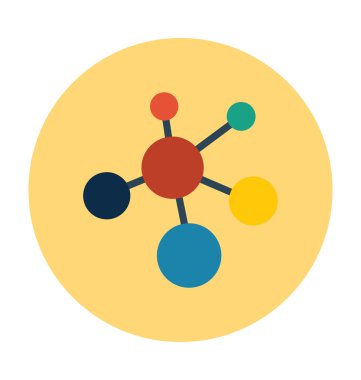 Molekül vektör çizim renkli
