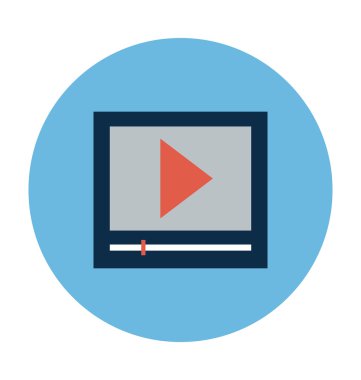 Video Player Colored Vector Illustration clipart