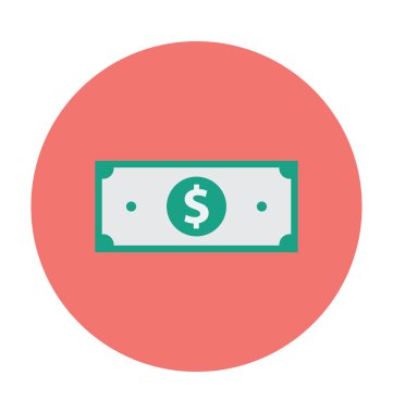 Banknot renkli vektör çizim