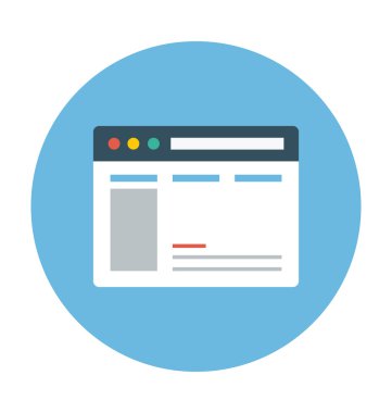 Web Blog renkli vektör çizim