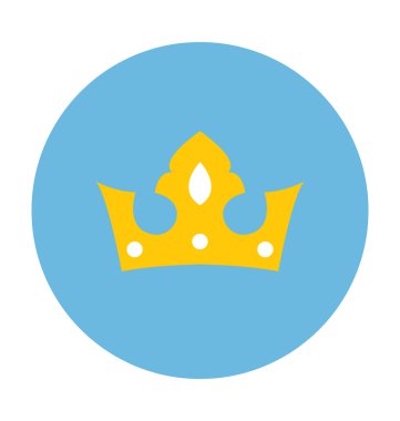 Taç vektör çizim renkli