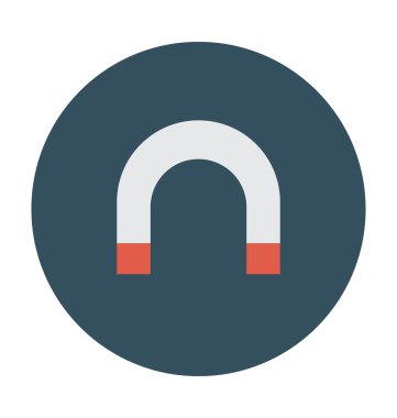 Mıknatıs vektör çizim renkli