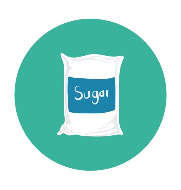 Sugar Bag Colored Vector Icon