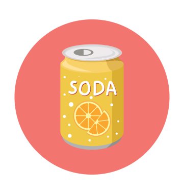 Soda teneke renkli vektör simgesi