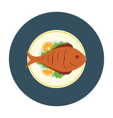 Balık renkli vektör simgesi