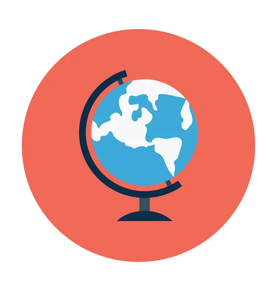 Globe de table Icône vectorielle colorée — Image vectorielle