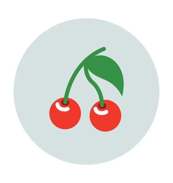 Cherry Colored Vector Icon — Stock Vector