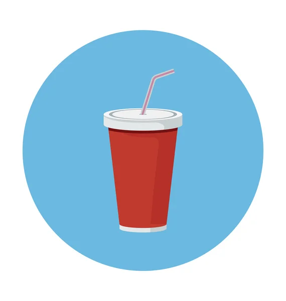 Juice Cup Colored Vector Icon — Stock Vector