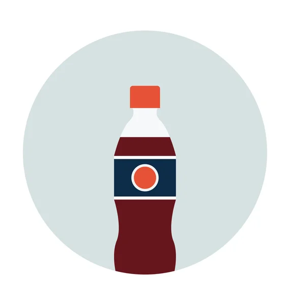 Cola flaska färgad vektor Icon — Stock vektor