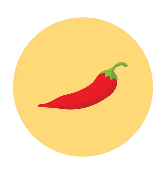 Chili peper gekleurde Vector Icon — Stockvector